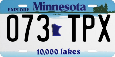 MN license plate 073TPX