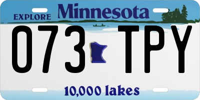 MN license plate 073TPY