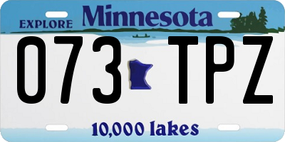 MN license plate 073TPZ