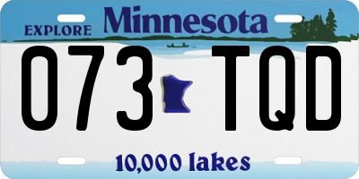 MN license plate 073TQD
