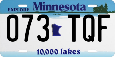 MN license plate 073TQF