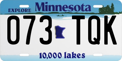 MN license plate 073TQK