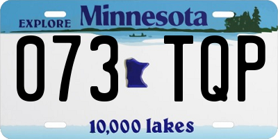 MN license plate 073TQP
