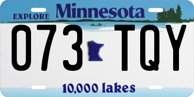 MN license plate 073TQY