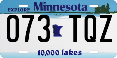 MN license plate 073TQZ