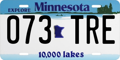 MN license plate 073TRE