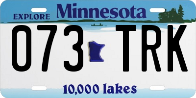 MN license plate 073TRK