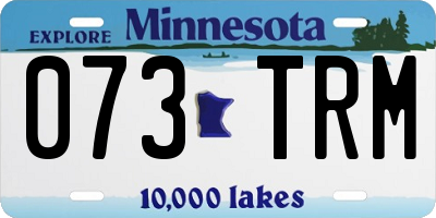 MN license plate 073TRM