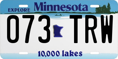MN license plate 073TRW