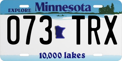 MN license plate 073TRX