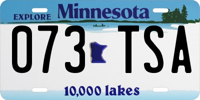 MN license plate 073TSA