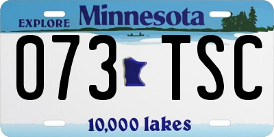 MN license plate 073TSC