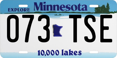 MN license plate 073TSE
