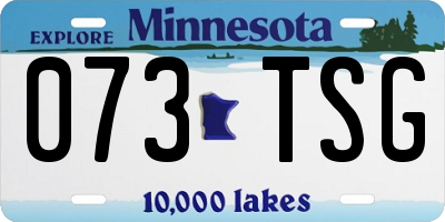MN license plate 073TSG