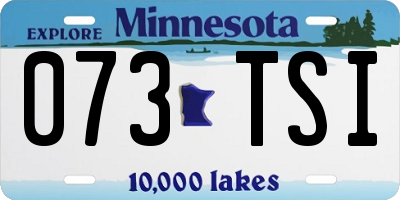 MN license plate 073TSI