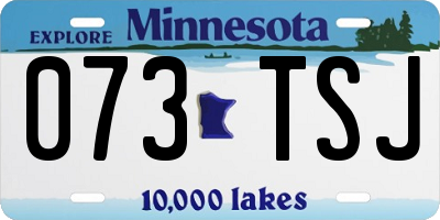MN license plate 073TSJ
