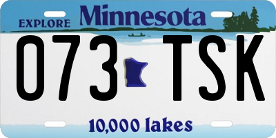 MN license plate 073TSK