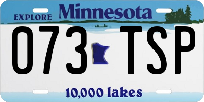 MN license plate 073TSP