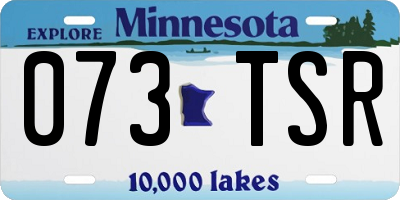 MN license plate 073TSR