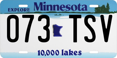 MN license plate 073TSV