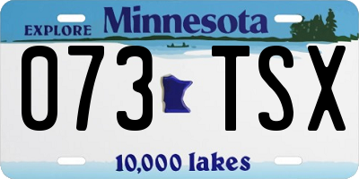 MN license plate 073TSX