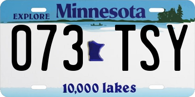 MN license plate 073TSY