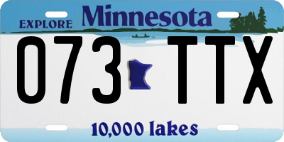 MN license plate 073TTX