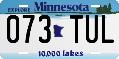 MN license plate 073TUL