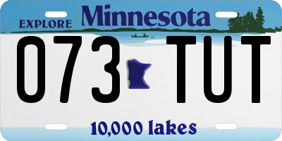 MN license plate 073TUT