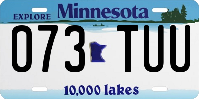MN license plate 073TUU