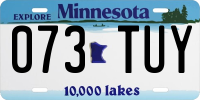 MN license plate 073TUY