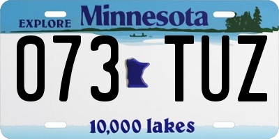 MN license plate 073TUZ