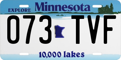 MN license plate 073TVF