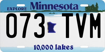 MN license plate 073TVM