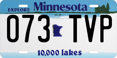 MN license plate 073TVP