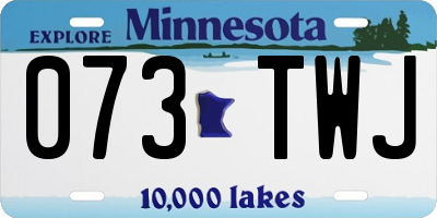 MN license plate 073TWJ