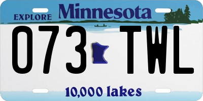 MN license plate 073TWL