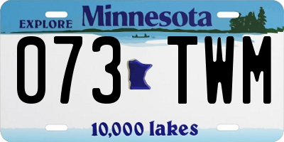 MN license plate 073TWM