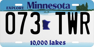 MN license plate 073TWR