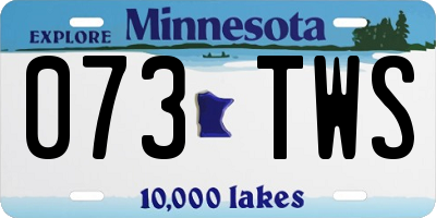 MN license plate 073TWS