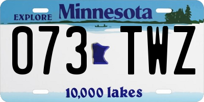 MN license plate 073TWZ