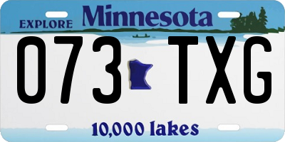 MN license plate 073TXG