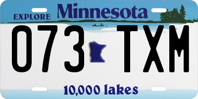 MN license plate 073TXM