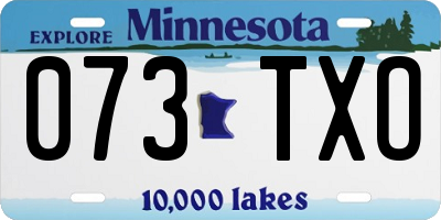 MN license plate 073TXO