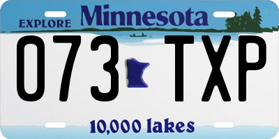 MN license plate 073TXP