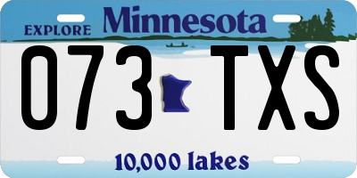 MN license plate 073TXS