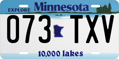 MN license plate 073TXV