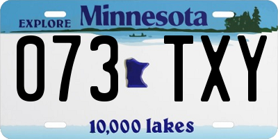 MN license plate 073TXY