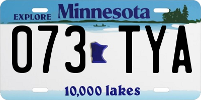 MN license plate 073TYA
