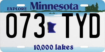 MN license plate 073TYD